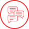 Proactive Icon_Red Chat Bubbles